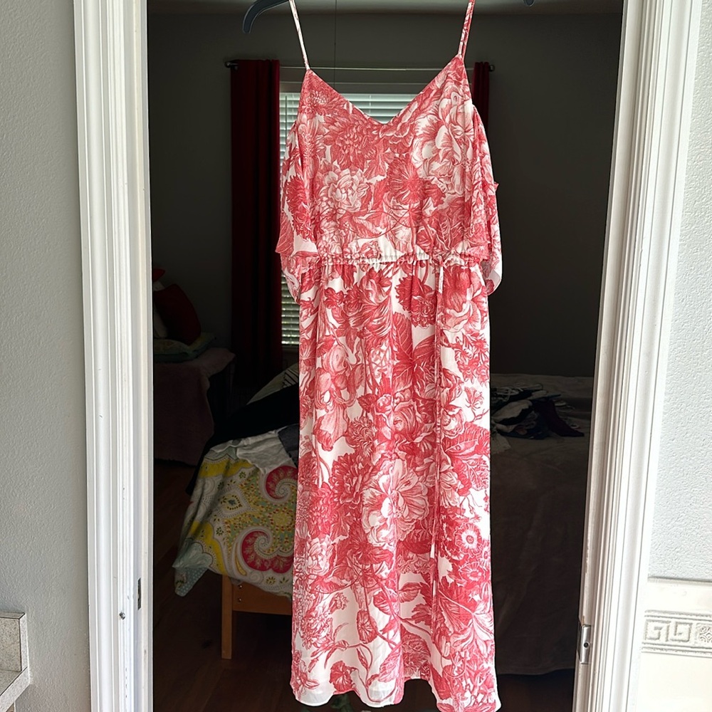 Tropical Off Shoulder Dress